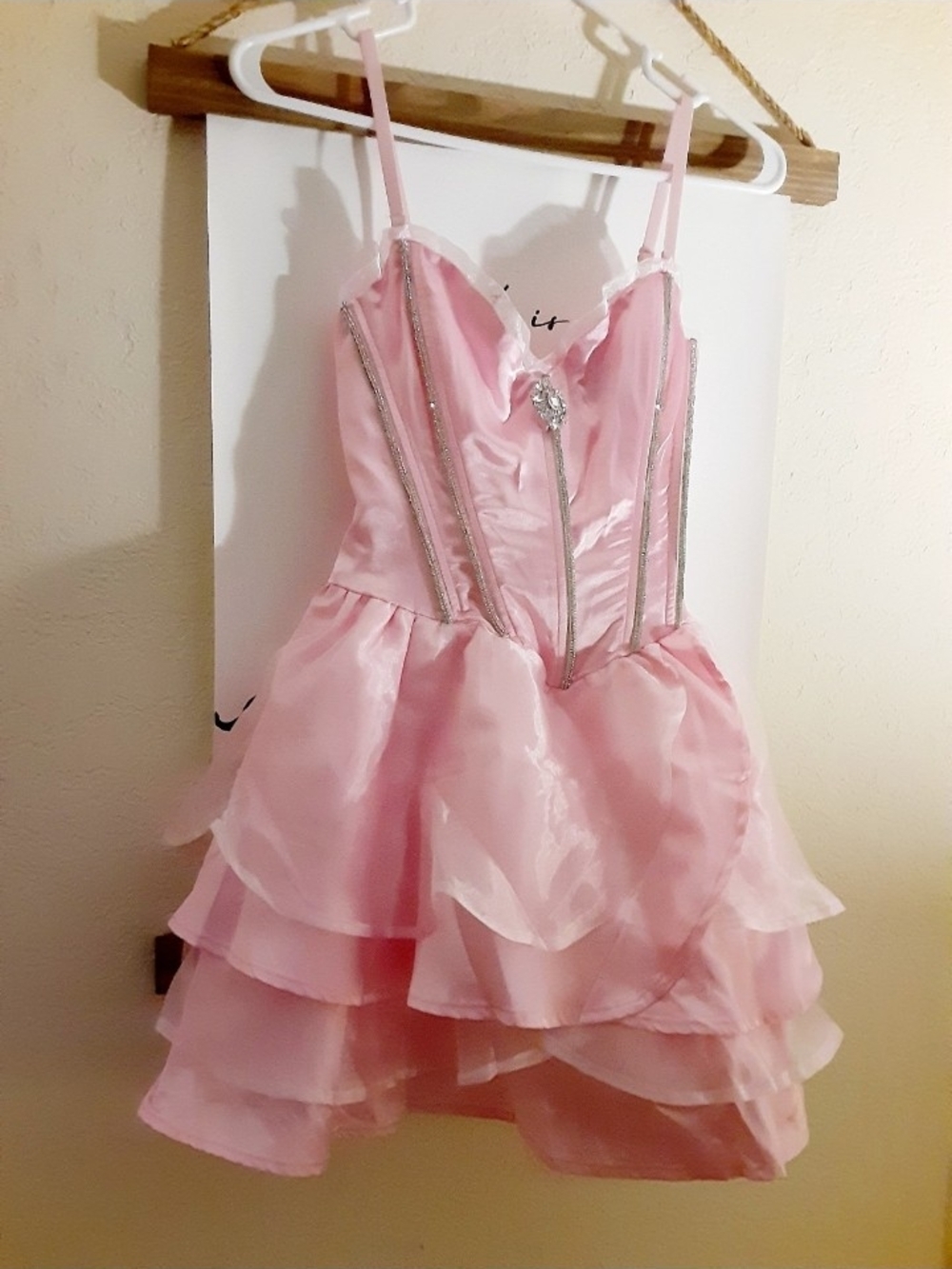 Pink Dress with Silver Accents